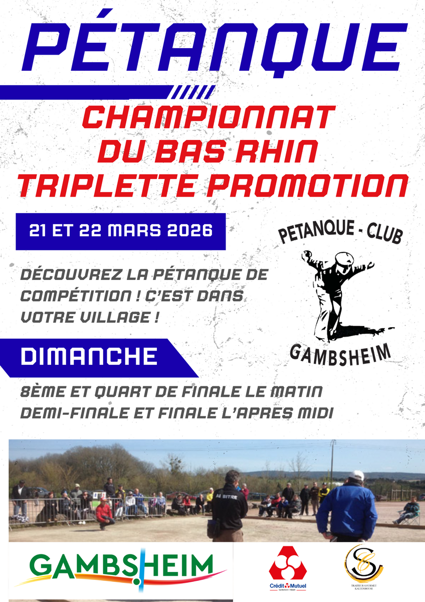 CHAMPIONNAT DU BAS RHIN TRIPLETTE PROMOTION
